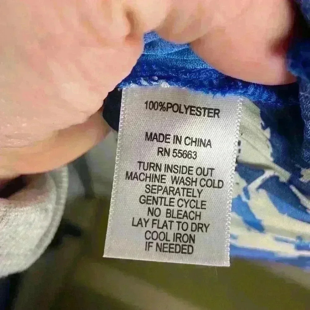 Joie Plus Size 1X Tank Top Floral Print Pleated Blue And Cream Boat Neck Texture - Picture 4 of 6